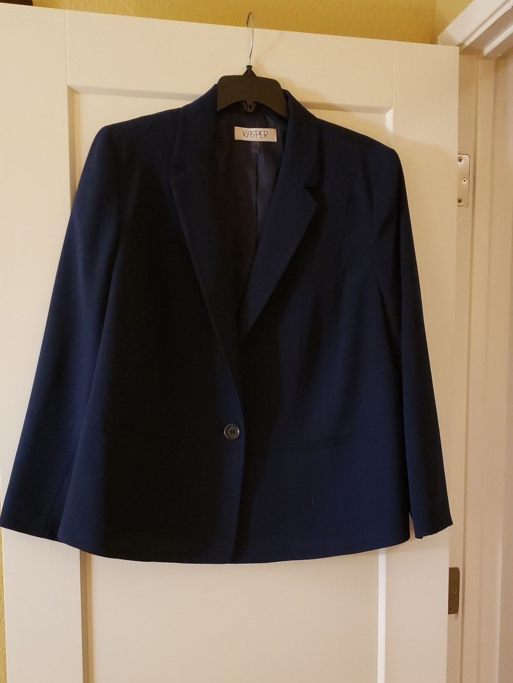Kasper Women's Dark Navy Single-Button Blazer